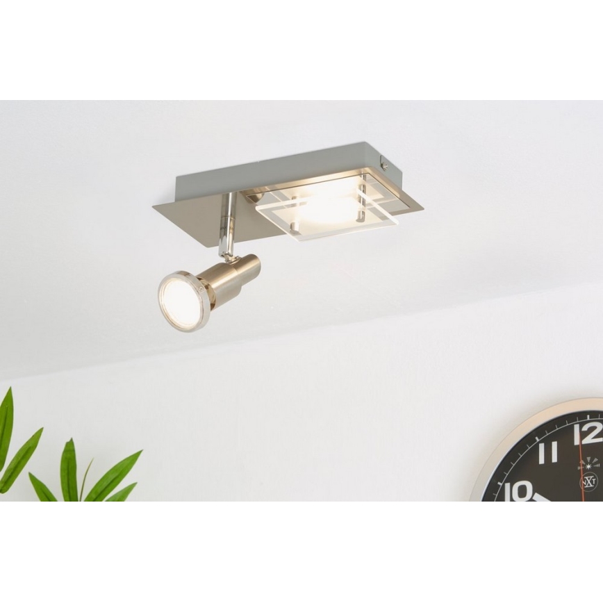 Briloner 2879-022 - Plafonnier LED COMBINATA 1xGU10/3W + LED/5W/230V