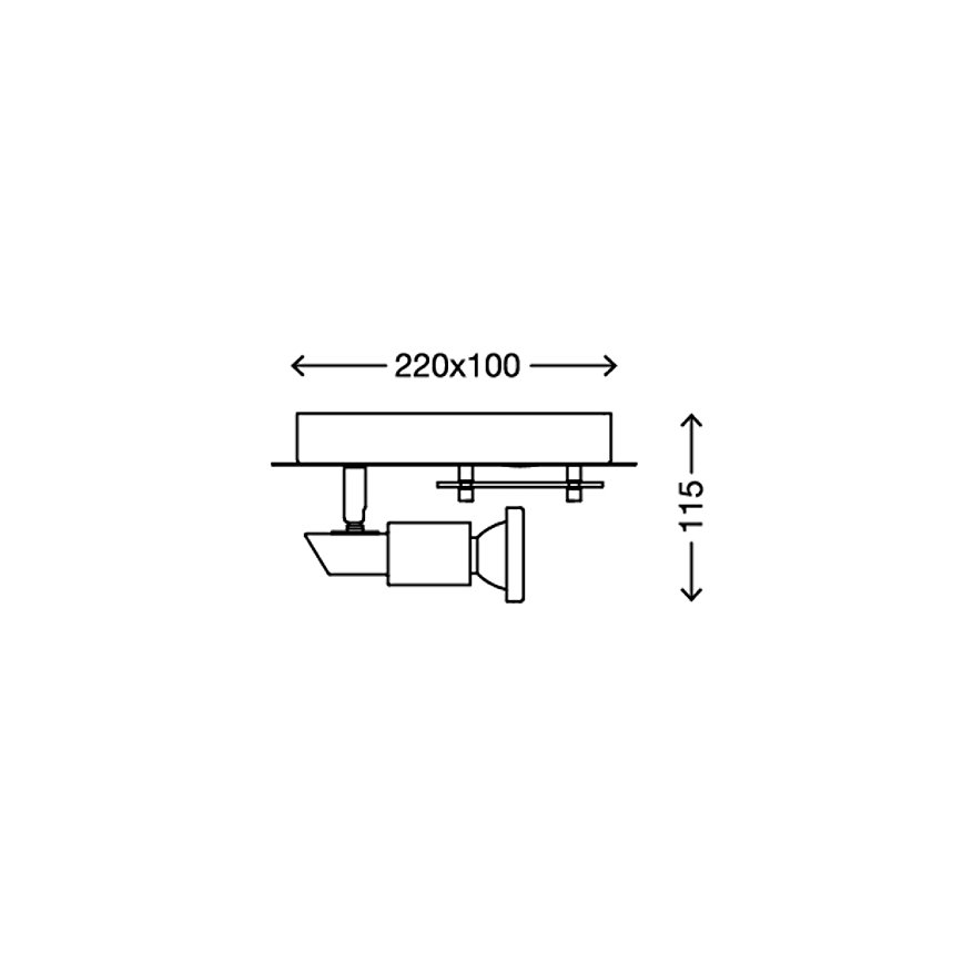 Briloner 2879-022 - Plafonnier LED COMBINATA 1xGU10/3W + LED/5W/230V
