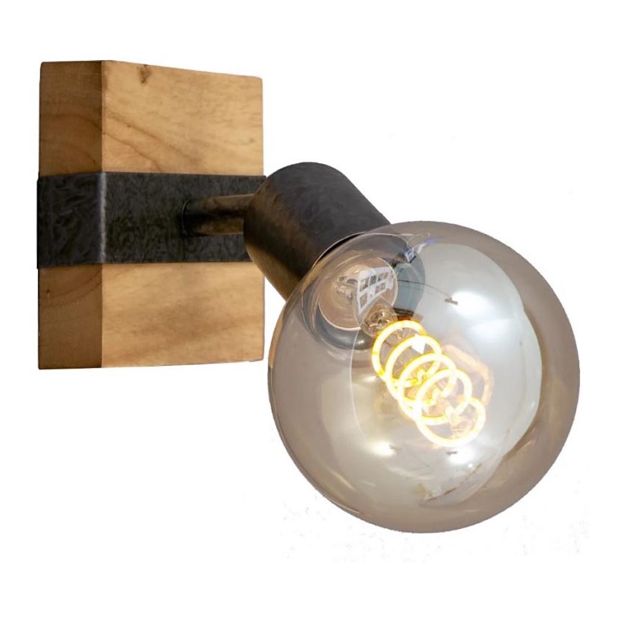 Briloner 2900-011 - Faretto da parete WOOD BASIC 1xE27/25W/230V