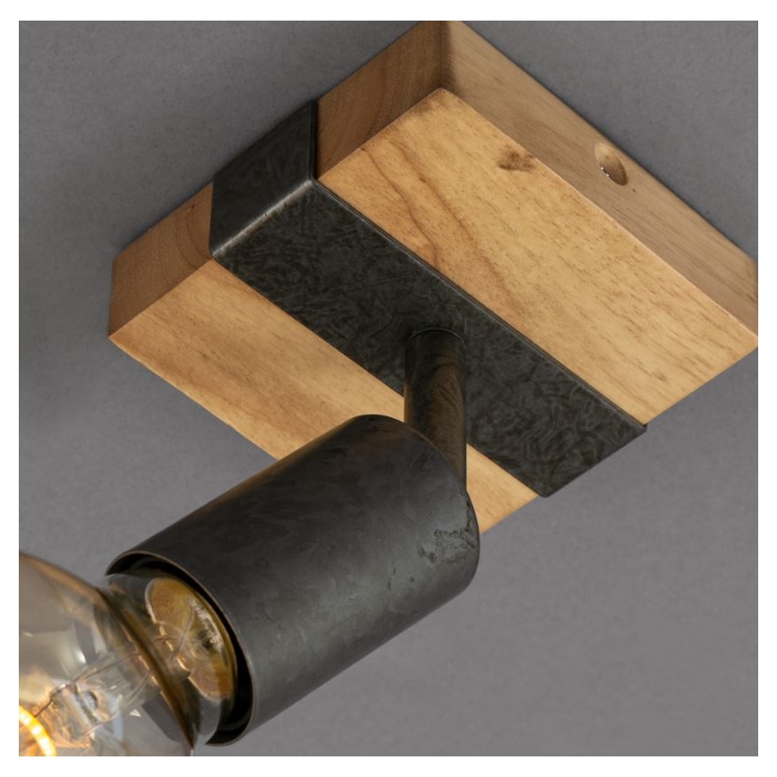 Briloner 2900-011 - Faretto da parete WOOD BASIC 1xE27/25W/230V