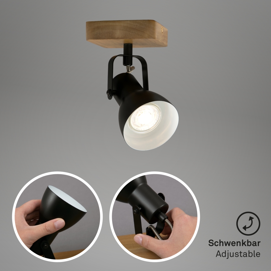 Briloner 2902-015 - Spot SPOT 1xGU10/35W/230V hévéa