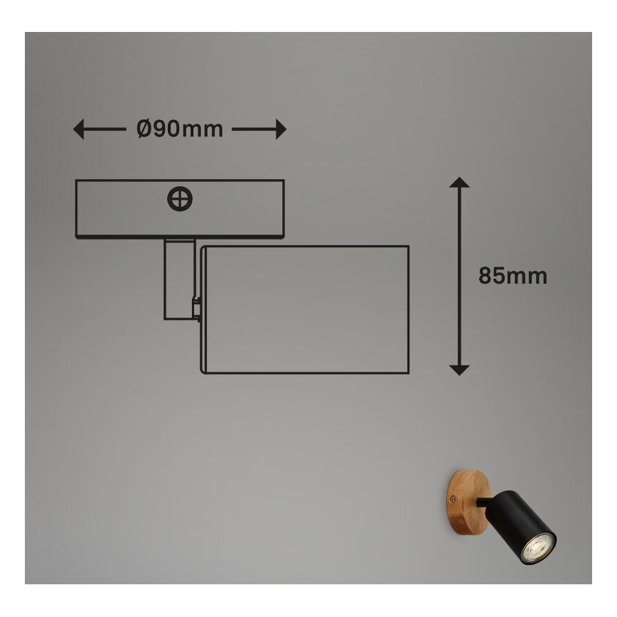 Briloner 2922-015 - Faretto da parete SPOT 1xGU10/9W/230V