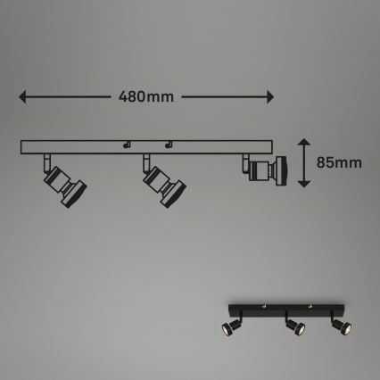 Briloner 2926-035 - Spot LED 3xGU10/4,9W/230V