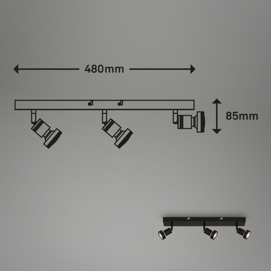 Briloner 2926-035 - Spot LED 3xGU10/4,9W/230V