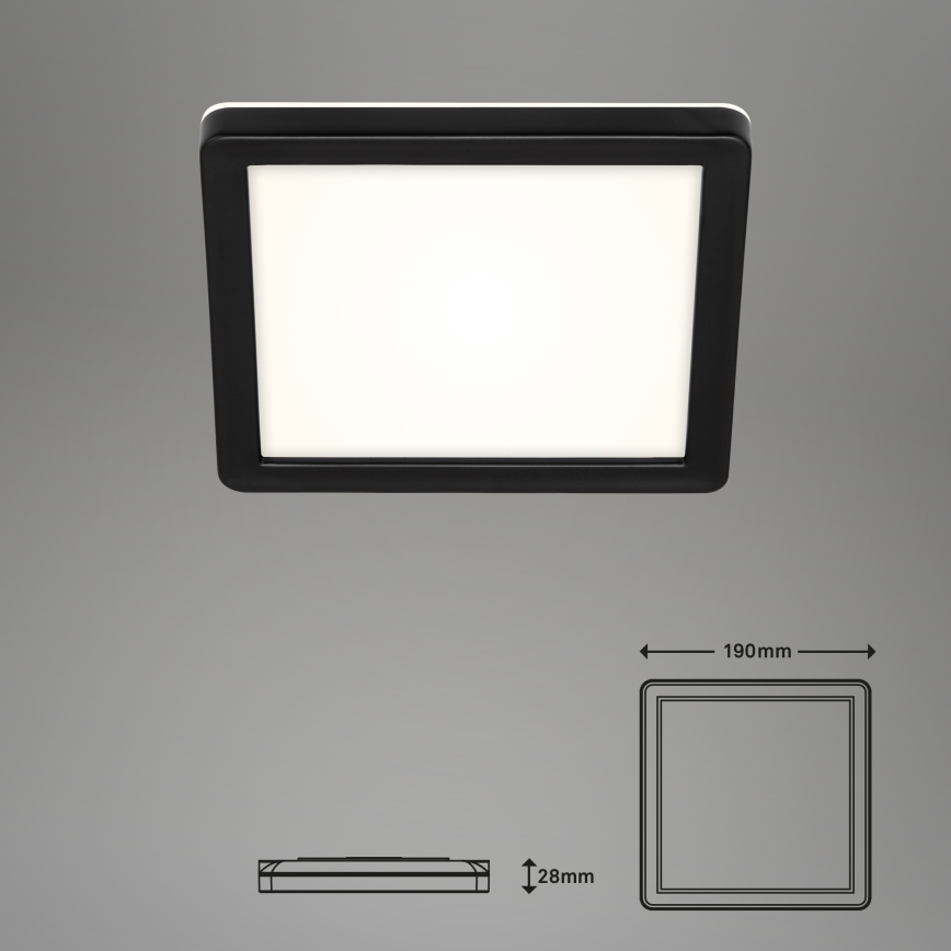Briloner 3010-015 - plafonnier LED LED/8W/230V 19x19 cm noir IP44
