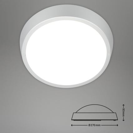 Briloner 3018-014 - LED-Deckenleuchte für Badezimmer HAGEN LED/24W/230V IP44 weiß