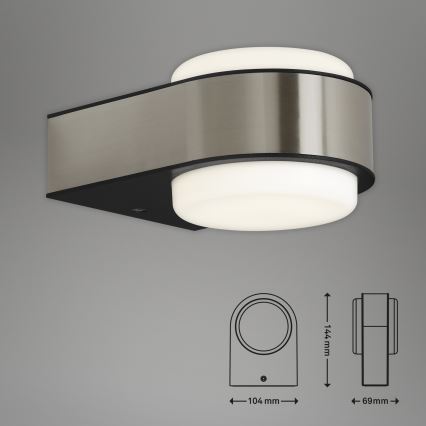 Briloner 3035-012- Applique a LED da esterno HANAU LED/6,5W/230V IP44 cromo opaco