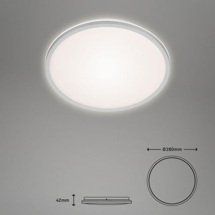 Briloner 3046-014 - Plafoniera LED LED/15W/230V 4000K diametro 28 cm argento