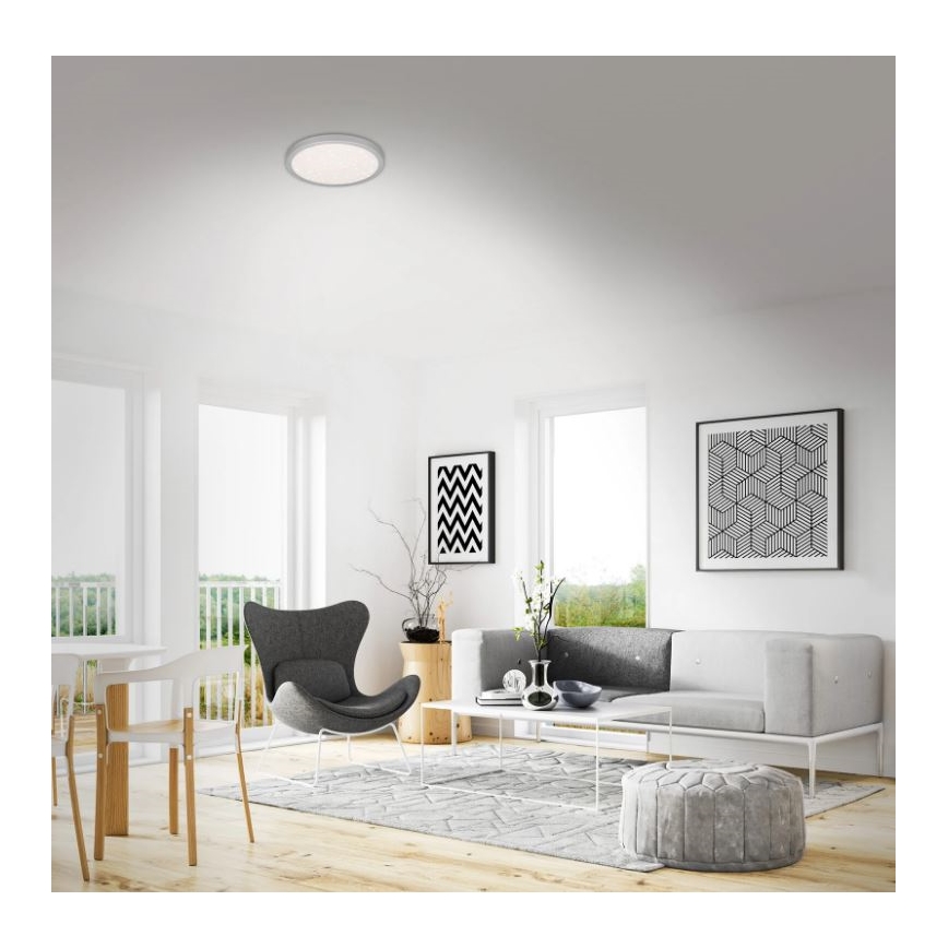 Briloner 3048-014 - Plafoniera LED RUNA LED/18W/230V argento
