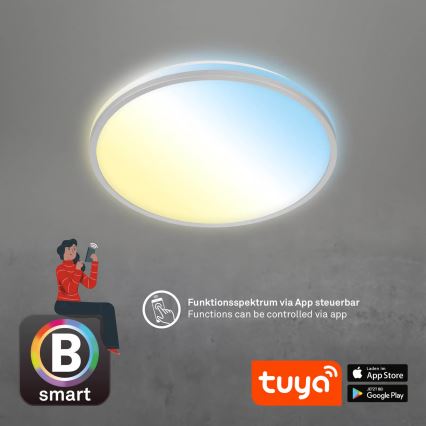Briloner 3064-014 - Plafoniera LED dimmerabile IVY LED/24W/230V Wi-Fi Tuya Ø 33,3 cm + telecomando