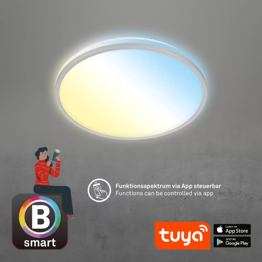 Briloner 3064-014 - Plafoniera LED dimmerabile IVY LED/24W/230V Wi-Fi Tuya Ø 33,3 cm + telecomando