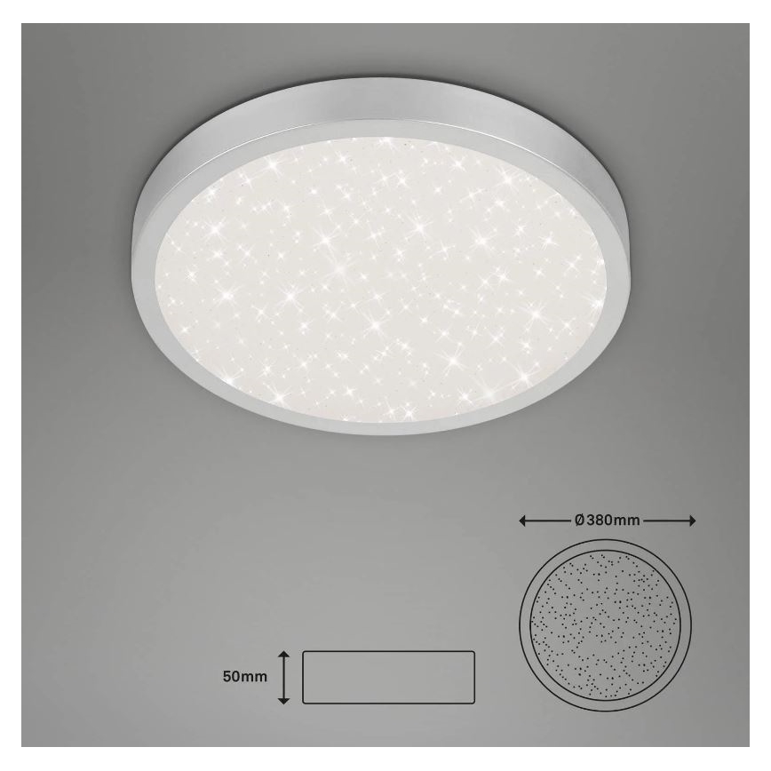 Briloner 3071-014 - LED-Deckenleuchte RUNA LED/24W/230V silbern
