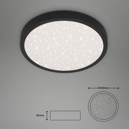 Briloner 3071-015 - Plafonnier RUNA LED/24W/230V noir