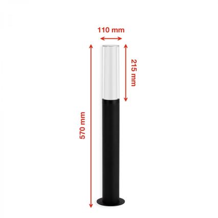 Briloner 311405TF - Lampe extérieure LED/8W/230V IP44 4000K 57 cm noir