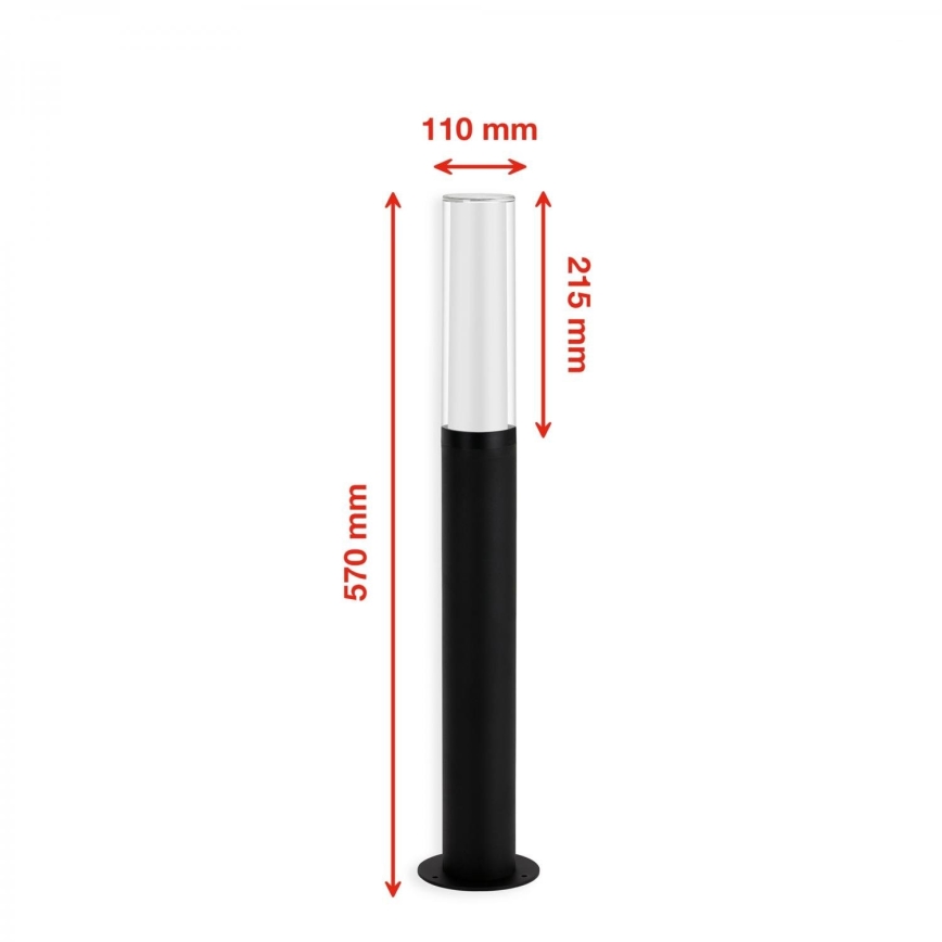 Briloner 311405TF - Lampe extérieure LED/8W/230V IP44 4000K 57 cm noir