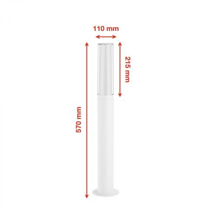 Briloner 311406TF - Lampe extérieure LED/8W/230V IP44 4000K 57 cm blanc