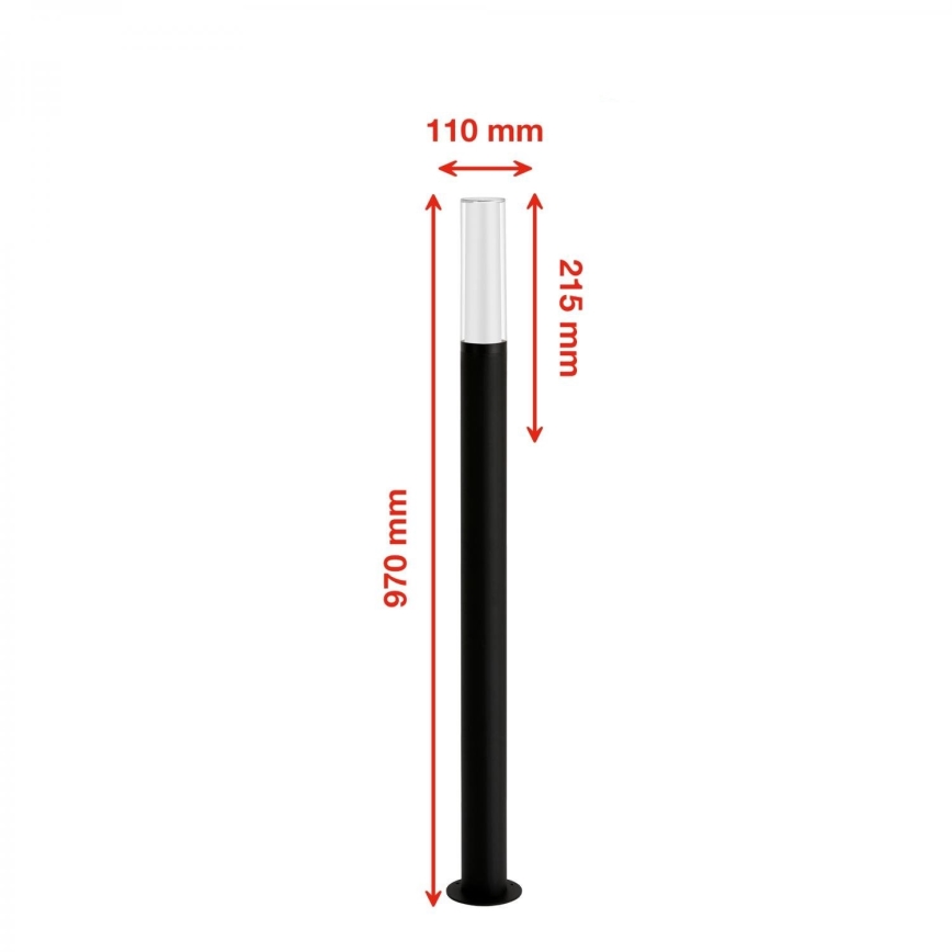Briloner 311505TF - Lampe extérieure LED/8W/230V IP44 4000K 97 cm noir