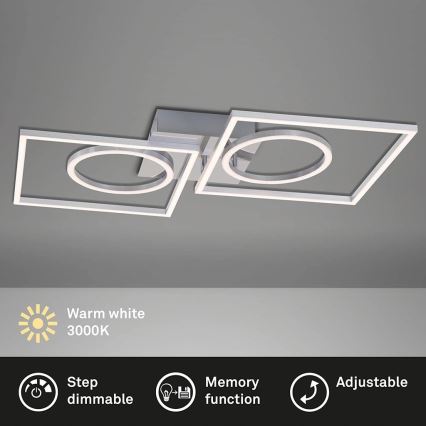 Briloner 3135-018 - Plafonnier à intensité variable FRAME LED/43,8W/230V 3000K