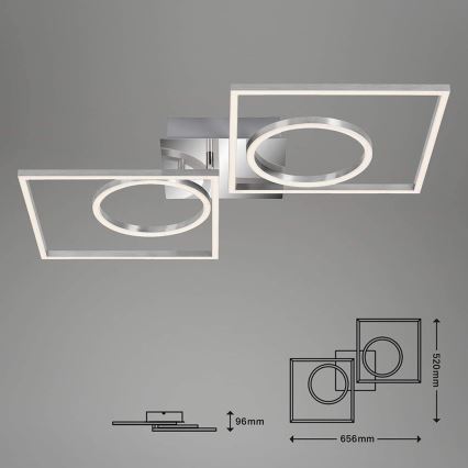 Briloner 3135-018 - Plafonnier à intensité variable FRAME LED/43,8W/230V 3000K