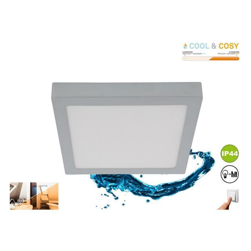 Briloner 3142-018 - Plafoniera LED da bagno COOL&COSY LED/21W/230V 2700/4000K IP44