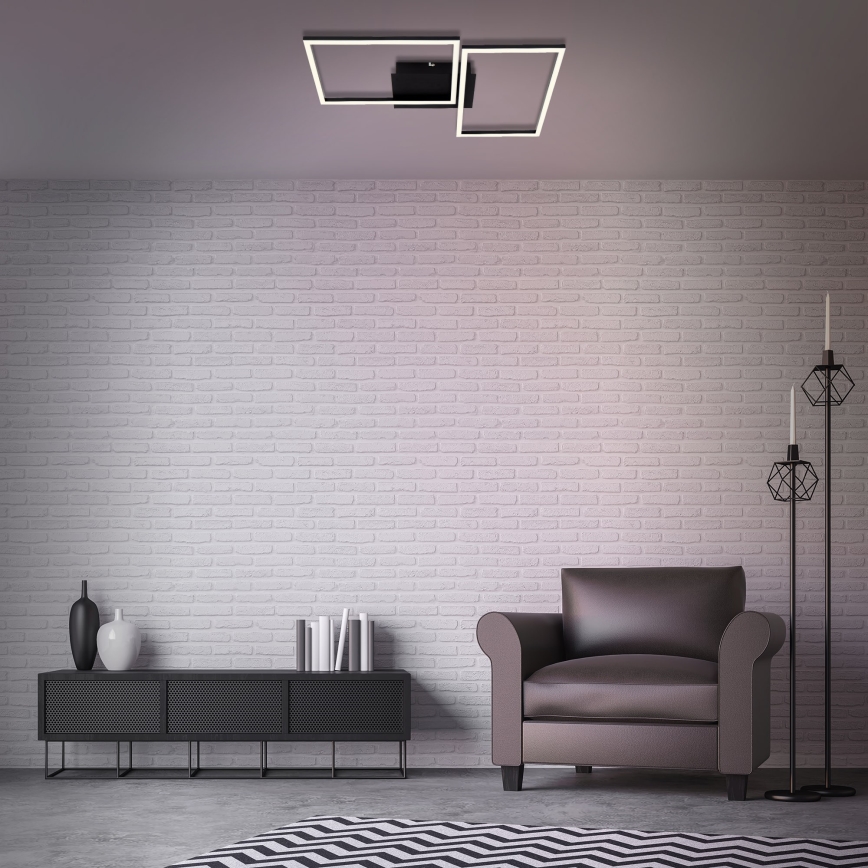 Briloner 3149-018 - Lampadario LED da superficie dimmerabile FRAME 2xLED/15W/230V + telecomando