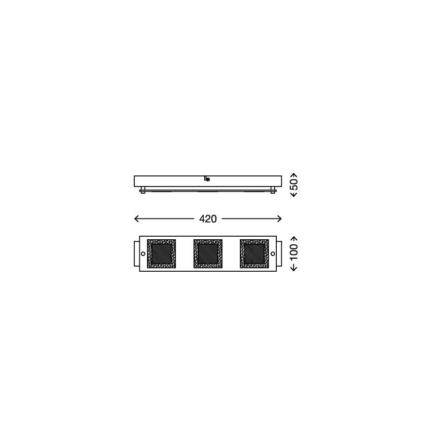 Briloner 3153-038 - plafonnier LED PLAZA 3xLED/5W/230V