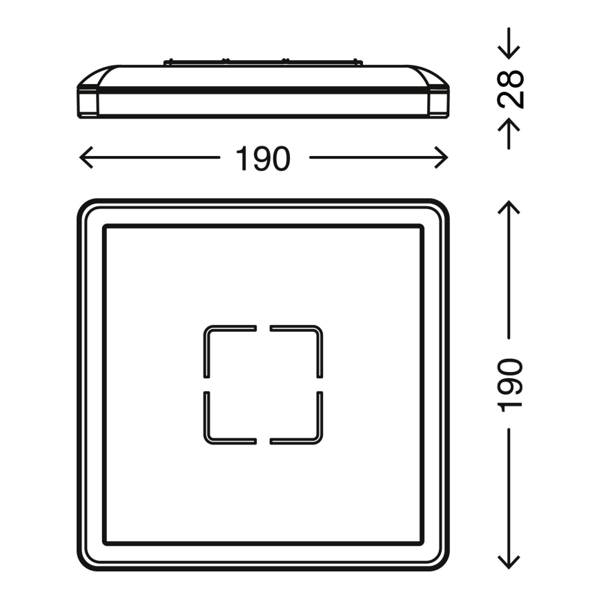 Briloner 3174-015 - Plafonnier FREE LED/12W/230V 19x19 cm
