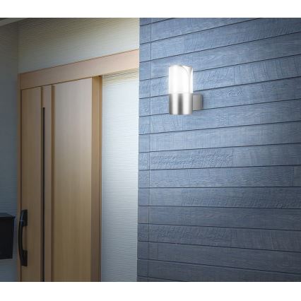 Briloner 320304TF - Applique murale d'extérieur 1xE27/12W/230V IP44 argentée