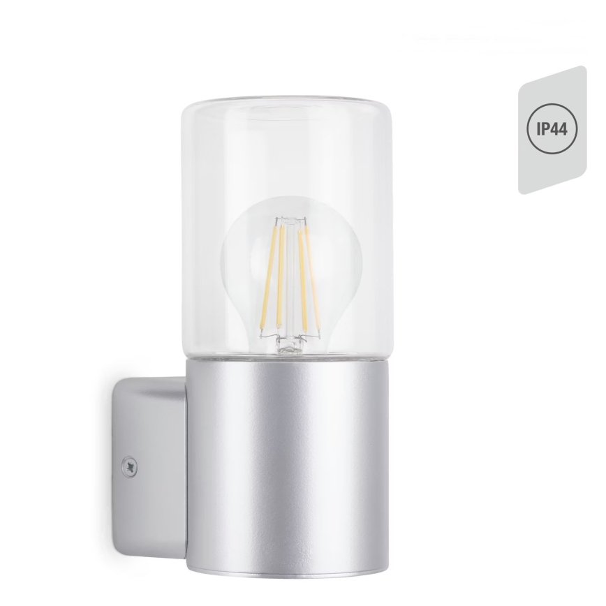 Briloner 320504TF - Applique da esterno 1xE27/12W/230V IP44 argento