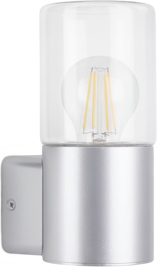 Briloner 320504TF - Outdoor-Wandleuchte 1xE27/12W/230V IP44 silbern