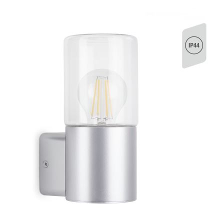 Briloner 320504TF - Outdoor-Wandleuchte 1xE27/12W/230V IP44 silbern