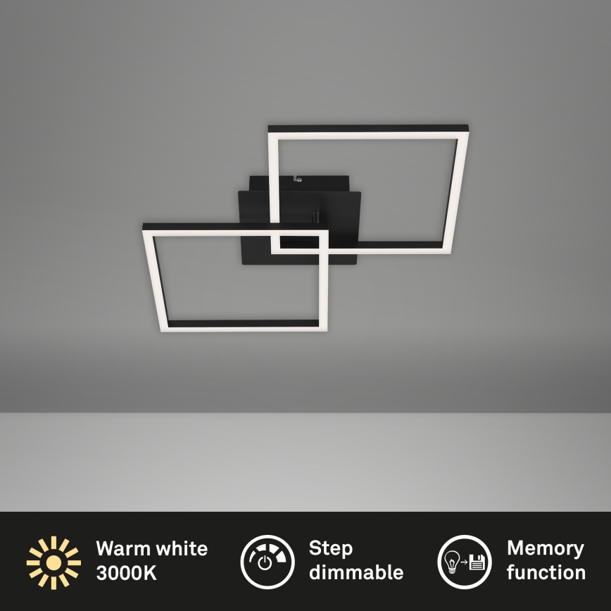 Briloner 3210-015 - Plafonnier à intensité variable FRAME 2xLED/11W/230V noir