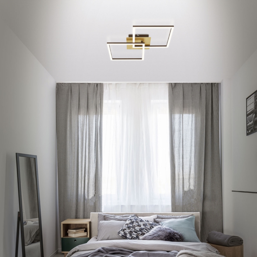 Briloner 3210-017 - LED dimmbare Deckenleuchte FRAME 2xLED/11W/230V in Gold