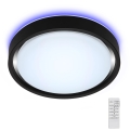 Briloner 3227-015 - LED RGB dimmbare Deckenleuchte mit Sensor TALENA LED/24W/230V schwarz + Fernbedienung