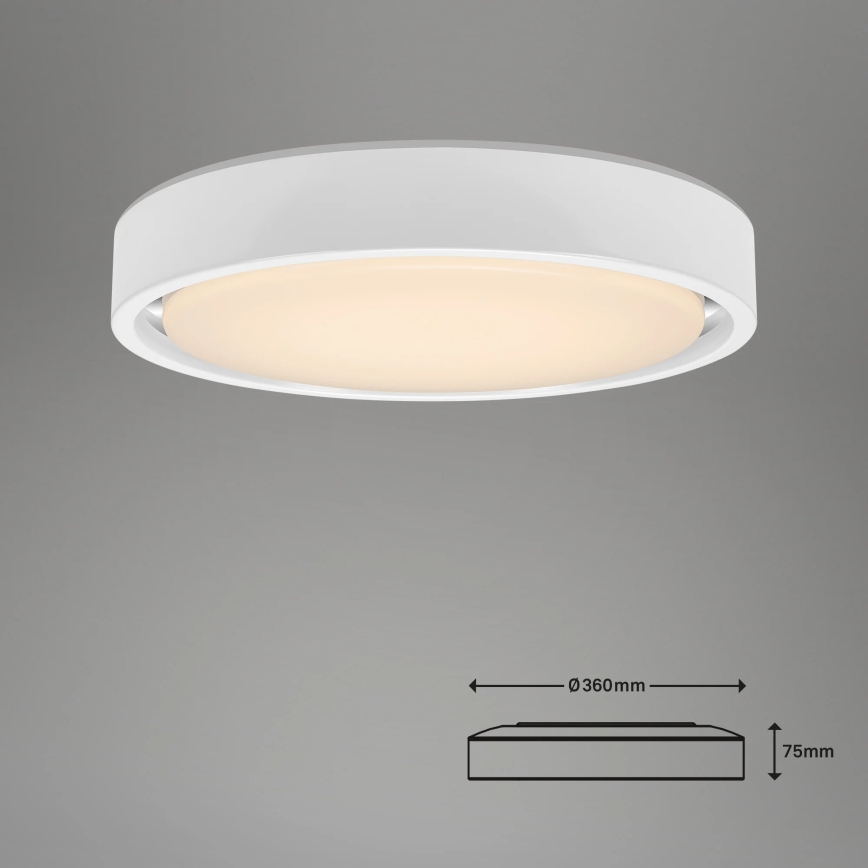 Briloner 3227-016 - Dimmbare LED-RGB-Leuchte mit Sensor TALENA LED/24W/230V weiß + Fernbedienung
