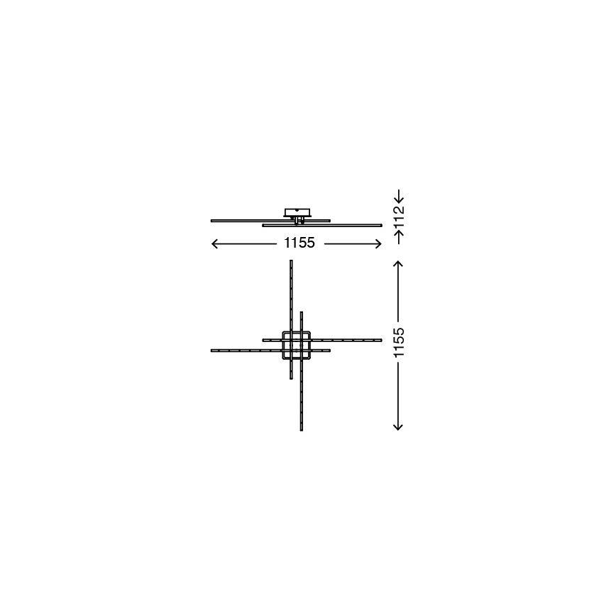 Briloner 3254-042 - LED Dimmbare Deckenleuchte TEMPALTE 4xLED/11W/230V