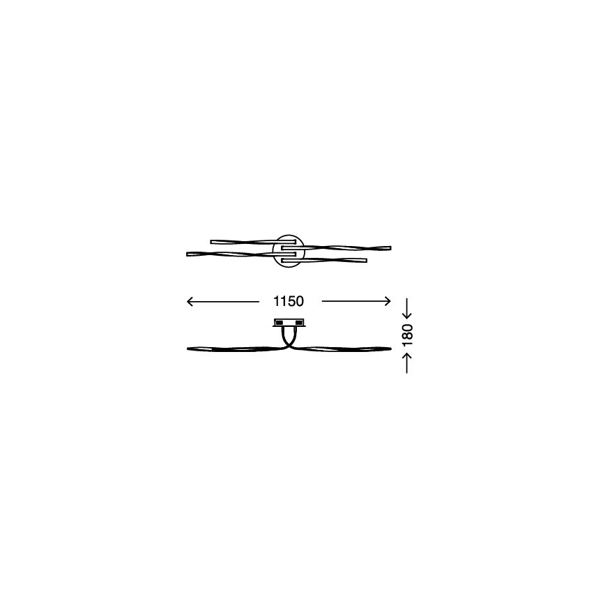 Briloner 3340-042 - Plafoniera LED dimmerabile TWIN 4xLED/7,5W/230V