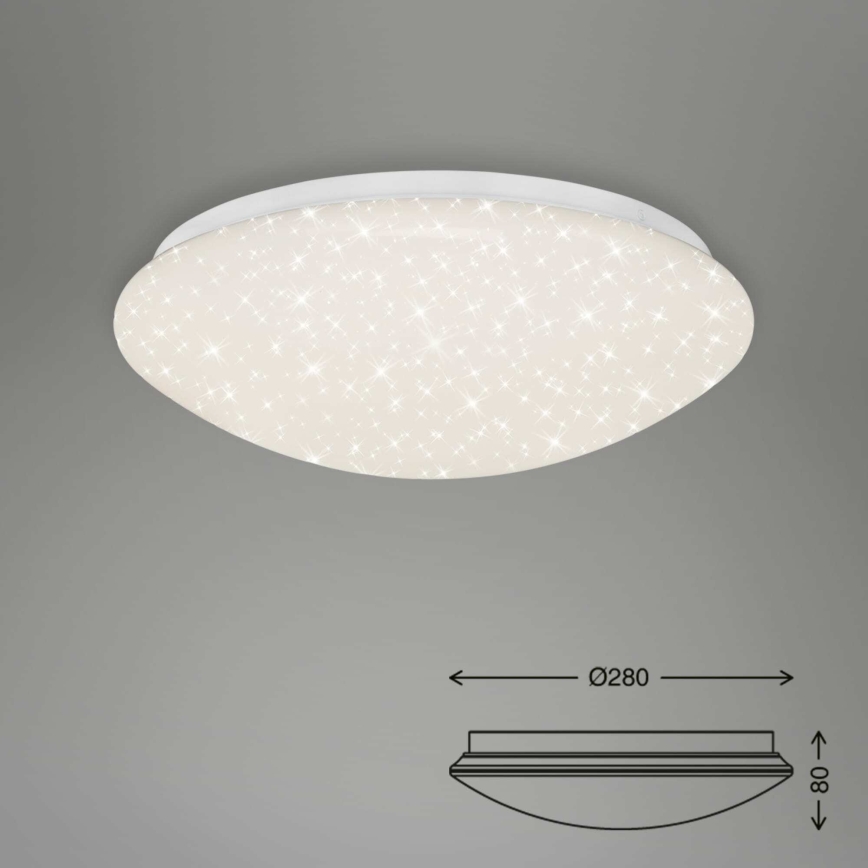 Briloner 3373-016 - Plafonnier LED dimmable STARRY LED/15W/230V 3000–6500 K Ø 28 cm blanc + télécommande