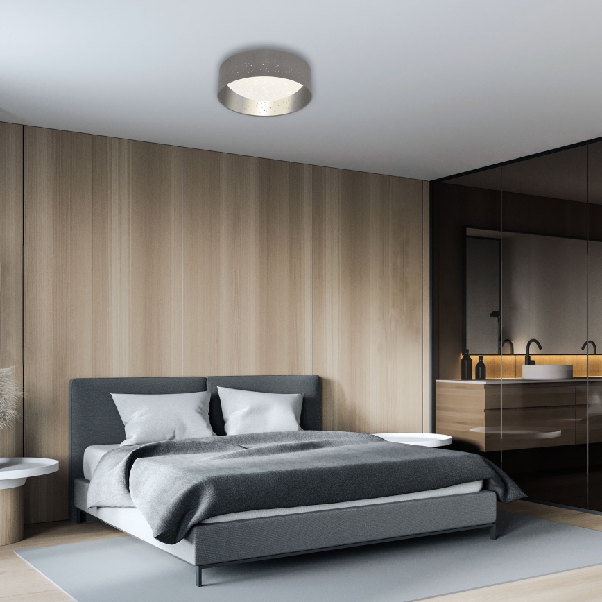 Briloner 3482014 - LED Deckenleuchte MAILA STARRY LED/12W/230V grau/silber