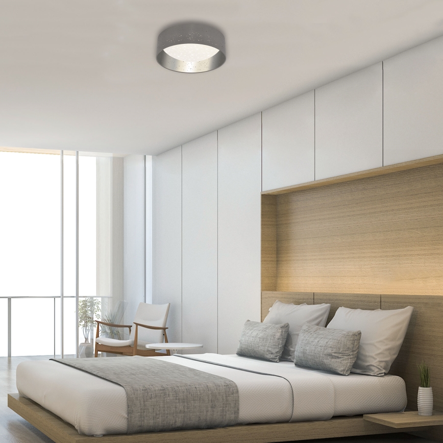 Briloner 3482014 - Plafoniera LED MAILA STARRY LED/12W/230V grigio/argento