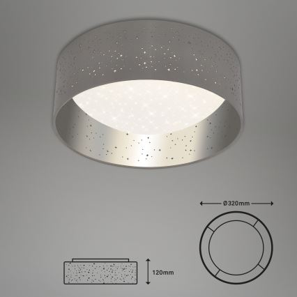 Briloner 3482014 - Plafoniera LED MAILA STARRY LED/12W/230V grigio/argento