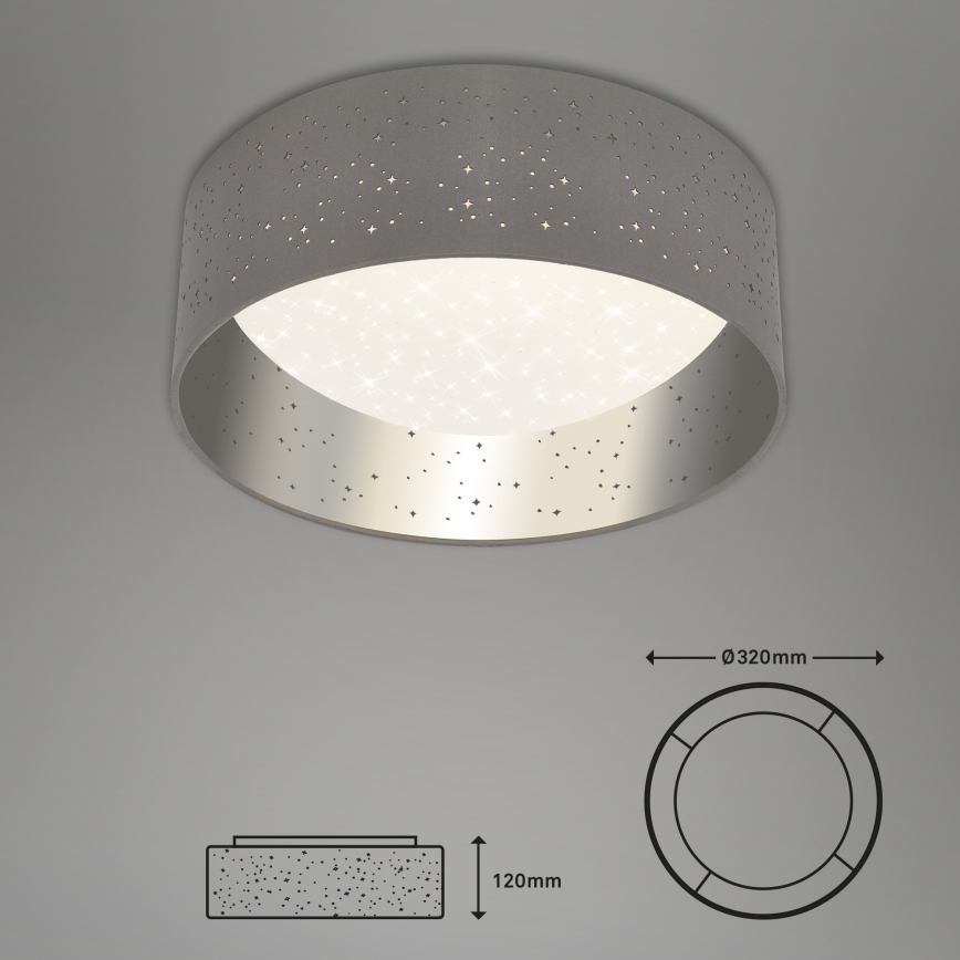 Briloner 3482014 - Plafoniera LED MAILA STARRY LED/12W/230V grigio/argento