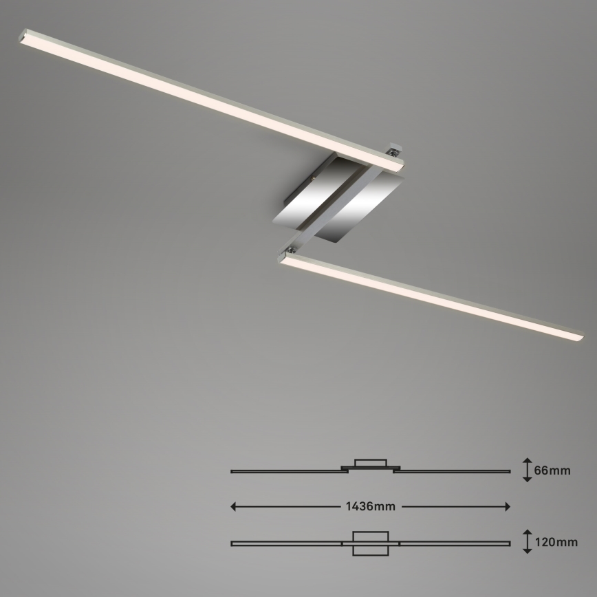 Briloner 3500-018 - Plafonnier LED STAFF 2xLED/6W/230V