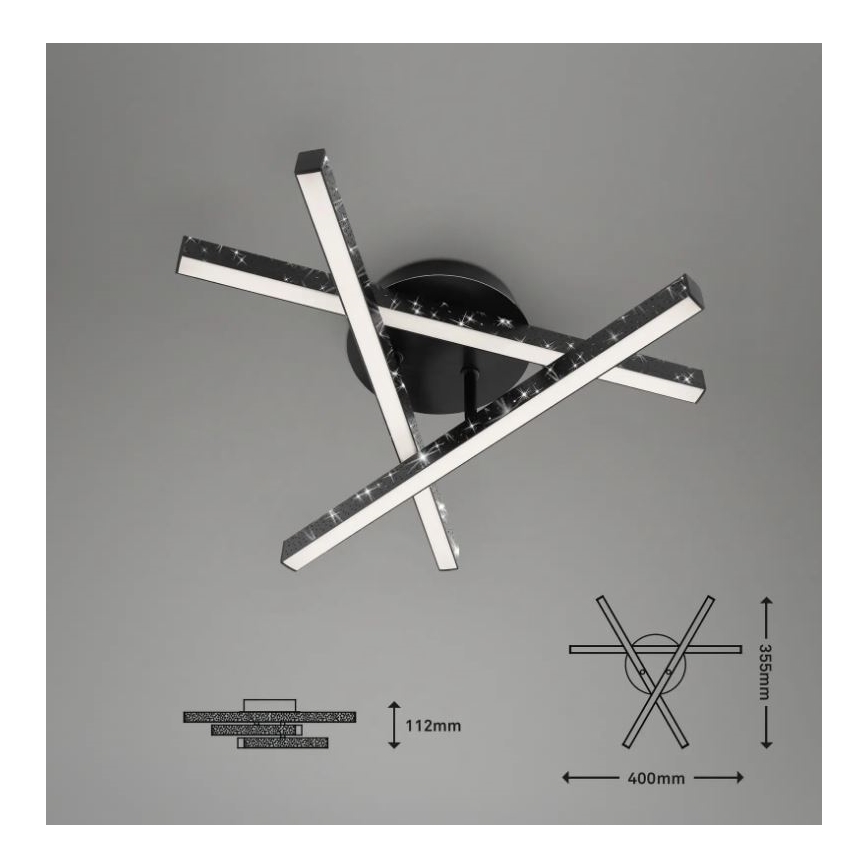 Briloner 3518-035 - LED-Aufbauleuchte REY 3xLED/5W/230V
