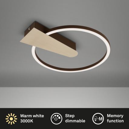 Briloner 3542017 - Plafonnier à intensité variable NICO LED/12W/230V doré
