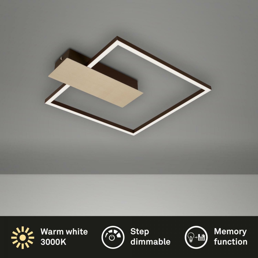 Briloner 3544-017 - Plafonnier à intensité variable NICO LED/12W/230V doré