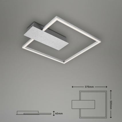 Briloner 3544-018 - Plafoniera LED dimmerabile NICO LED/12W/230V cromo opaco