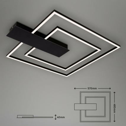Briloner 3545-015 - Plafoniera LED dimmerabile NICO LED/25W/230V nero
