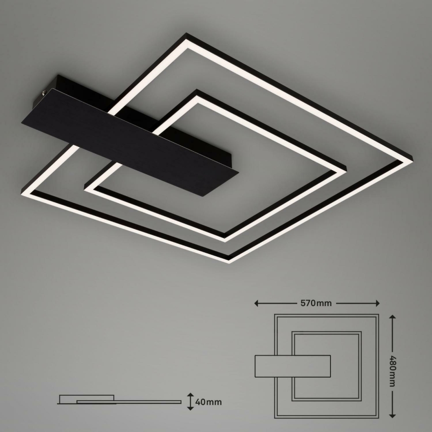 Briloner 3545-015 - Plafoniera LED dimmerabile NICO LED/25W/230V nero