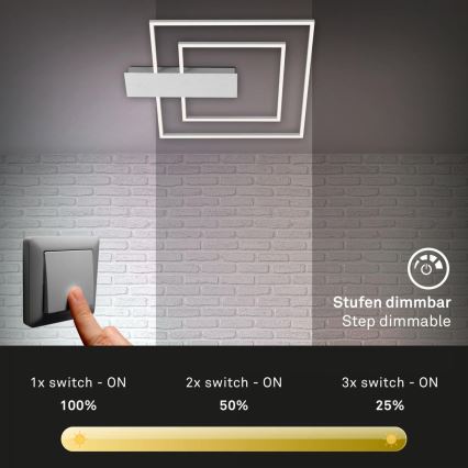 Briloner 3545-018 - Plafoniera LED dimmerabile NICO LED/25W/230V cromo opaco